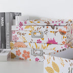Soul & Lane Floral Collage Decorative Cardboard Boxes with Lids, Set of 3 Memory Boxes for Keepsakes and Photos, Letter Storage for Documents, Scrapbooks, Organizing
