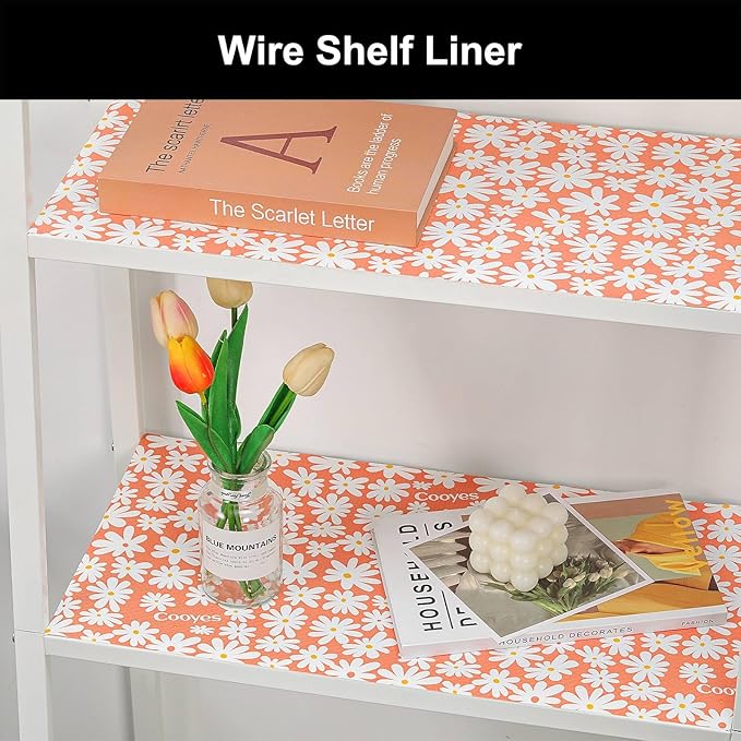 Cooyes Shelf Liner – Premium Non-Adhesive Cabinet & Drawer Liner for Kitchen – Waterproof Shelf Paper with Modern Pattern – Durable EVA Cabinet Mat – Easy to Cut （12" W x 360" L）