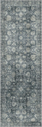 GENIMO Runner Rug 2x6 Non Slip Machine Washable Vintage Hallway Runner Rug, Low Pile Lightweight Rugs for Entryway, Hallway, Kitchen and Corridor, Ashen Taupe