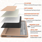 Premium Leather Magnetic Shut Car Registration & Insurance Card Holder, Glove Box Organizer for License, Cards & Documents: Beige