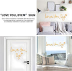 Wall Decor Large Gold Love You Bye Sign Hallway Entryway Door Wall Art Boho Decor Wood Home Decor Express Love&Warm for Your Family Lover Halloween Thanksgiving Christmas Above Door Topper Decoration
