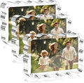 Aheroi Acrylic Picture Frames, 3 Pack 4x6 Clear Scalloped Photo Frame Freestanding Magnetic Double Sided Picture Frames, Transparent Thickened Frameless Acrylic Sign Holder, No Instal, Gifts Choice