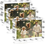 Aheroi Acrylic Picture Frames, 3 Pack 4x6 Clear Scalloped Photo Frame Freestanding Magnetic Double Sided Picture Frames, Transparent Thickened Frameless Acrylic Sign Holder, No Instal, Gifts Choice