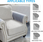 MINJIATEX Couch arm Covers,Non-Slip lace Sofa arm Covers Set of 2 Washable Sofa armrests Covers for Living Room Recliner Chair arm Cover Protectors for Leather Sofa armrest slipcover (MYS-Grey)