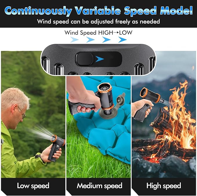 CAPNEW 150000RPM Electric Air Duster: Continuously Variable Speed Powerful Air Blower for Computers PC Cleaning - 8000mAh Portable Turbo Fan for Home Car Office - College Back to School Gifts