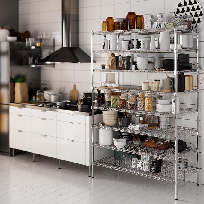 Regal Altair 24" Deep x 48" Wide x 74" Height Wire Shelving Kit | 8-Tier | NSF Commercial Storage Rack Unit