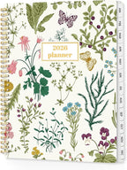 SUNEE 2026 Planner, Weekly and Monthly Calendar Planner, January 2026-December 2026, Daily Agenda with Tabs, Note Pages, Spiral Binding, 8.5"x11", Flora