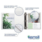Samsill 0.5 Inch 3 Ring Binder, Made in USA, Economy Round Ring, Clear View Cover, 100 Sheet Capacity - for School, Home, Office - White, 6 Pack
