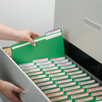 Smead Standard File Folders, 100 Count, Green, 1/3-Cut Tabs, Letter Size (12143)