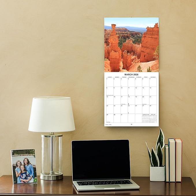 2026 Utah National Parks Monthly Wall Calendar | Travel Calendar 2025-2026