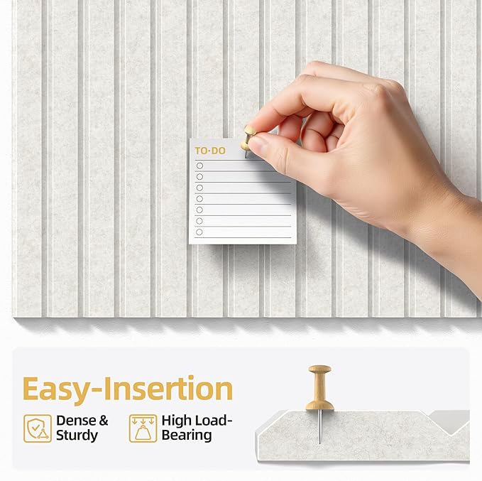 Large Cork Board for Wall 48" x 60" Ivory Bulletin Board with Safe Removable Adhesive Squares for Pictures Photos, Alternative CorkBoard Felt Pin Boards Tiles for Office Classroom Wall Decor - 20 Pack