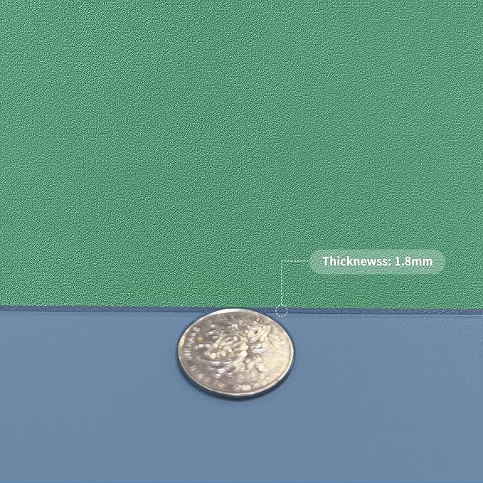 Zinkooat Leather Table Cover,1.8mm Thick,24x48 Inch Desk Cover,Large Desk Mat,Table Protector,Table Cover Protector,Coffee Table Protector,Table Protector Mat(Grayish Blue+Dark Green,24x48)