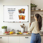 NEWBULIG White Board, 48" x 24" Magnetic Dry Erase Board for Wall with 1 Dry Eraser & 2 Multi-Color Markers & 4 Magnetic Pins, Silver Aluminum Frame for Office, Home, School