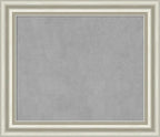 Amanti Art Silver Framed Magnetic Board 26x30 Medium Vision Board for use with Magnets, 100% Metal Sheet to Display Items as Office Decor or for Home Organization in mudroom, Kitchen or Kids Room