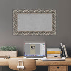Amanti Art Silver Framed Magnetic Board 18x30 Small Vision Board for use with Magnets, 100% Metal Sheet to Display Items as Office Decor or for Home Organization in mudroom, Kitchen or Kids Room