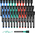 SUQJOY Magnetic Dry Erase Markers with Eraser Caps, Fine Tip 1-2mm, Low Odor Quick Dry Ink, 4 Colors Black Blue Red Green, Whiteboard Marker Set for Fridge Calendar Office, 36 Count
