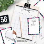 SXboxing Sticky Notes 4X6 Inches, 2 Pack Large Cute Self-Stick Pads, Bright Funny Memo Pads Easy to Stick for Home, Office Purple Boho Flowers