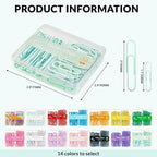 NEEWAY Colorful Paper Clips Assorted Sizes, Small and Large Paperclips, 210 Count, 3 Pack of 70 (Light Green)
