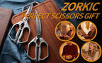 Kitchen Scissors Silver - Stainless Steel Shear, Sharp Meat Cutting Scissors Dishwasher Safe, Poultry Shears Heavy Duty, Japanese Cooking Scissor for Food, Christmas Gifts for Men Women