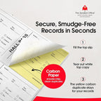The Spoiled Office Hall Pass Slip Book with Carbonless Duplicates 400 Pcs - 2 3/4"x3 3/4"- Easy Tracking Log Book for School Carbon Copy, School Supplies, Office Supplies for Desk, Spiral Bound.