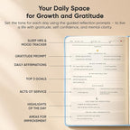 Gratitude & Self-Care Journal - Guided Mindfulness & Mental Health Journal All-in-One with Prompts for Self Discovery - Daily Journal for Men & Women by PRODUCTIVITY STORE (A5, Blue)