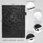 Legend Hourly Schedule Planner PRO Dated Jan 2026-Jan 2027 – Deluxe Weekly & Daily Organizer with Time Slots. Appointment Book Journal for Work & Time Management, A4 Hardcover, Black