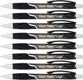 SyPen Personalized Ballpoint Pens With your Custom Logo or Text-300 Pack Bulk-for Businesses, Parties, and Events, Custom Printed, Vivid Colored Translucent Barrel, Click Pens, Black Ink, Black Pens