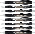 SyPen Personalized Ballpoint Pens With your Custom Logo or Text-300 Pack Bulk-for Businesses, Parties, and Events, Custom Printed, Vivid Colored Translucent Barrel, Click Pens, Black Ink, Black Pens