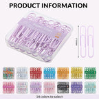 NEEWAY Colorful Large Paper Clips, 2 Inch Jumbo Paper Clips, 150 Count, 3 Pack of 50 (Light Purple)