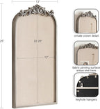 Kate and Laurel Arendahl Arch Pinboard; 13 x 25; Silver; Framed Arched Ornate Vintage Cork Board for Use as Motivational Vision Board or Wall Organizer