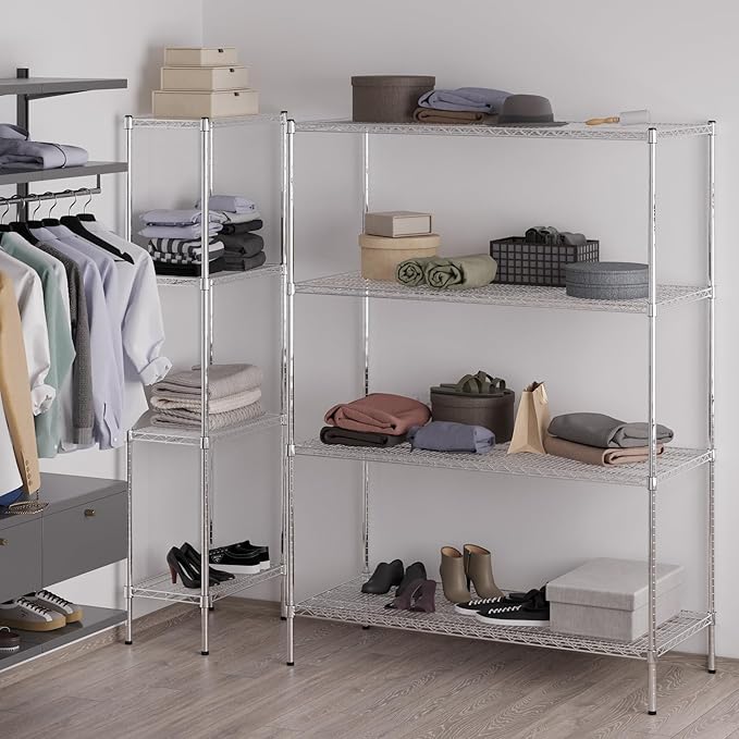 Regal Altair 24" Deep x 54" Wide x 74" Height Wire Shelving Kit | 4-Tier | NSF Commercial Storage Rack Unit