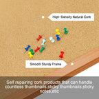 Cork Bulletin Board for Wall - 36” x 24” Bulletin Board Wall Mounted Wood Frame Message Board pin Board for School,Office and Home