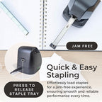 EcoElectronix Heavy Duty Electric Stapler - Heavy Pro, 45 Sheet Capacity, Quiet Operation, Jam-Free and Easy Reload - AC Adapter