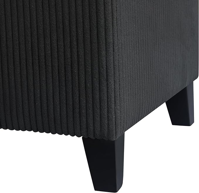 Edeco Ottoman with Square Cube Design, 16 Inch Footstools and Ottomans Small, Large Load Capacity, Square Foot Rest Ottoman for Living Room