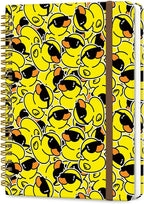 DHGPTS Spiral Journal Notebook, A5 Cute Notebooks for Women Men, College Ruled Hardcover Notebook for Work & Note Taking, 60 Pages Double-Wire Journals for Writing, Cool Yellow Ducks