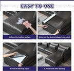 Besezx Leather Repair Patch Tape Kit, Self Adhesive Leather Repair for Furniture, Couch, Sofa, Car Seats,Office Chair,Vinyl Repair Kit.30inx16in