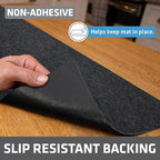 Drymate Premium Luxury Shelf & Drawer Liner, Thick Cushioned Fabric, Non-Adhesive, Absorbent, Waterproof, Slip-Resistant, Liners for Kitchen Cabinets, Cupboards (USA Made)(11”x50”)(24-Pack)(Charcoal)