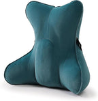 Ailuteie Lumbar Support Pillow(Pat. Pend) – Multi-Functional Ergonomic Back Cushion for Office Chair, Car Seat & Sofa, Reading Pillow with Firm Multi-Zone Support to Relieve Lower Back Pain,Slate Blue