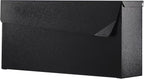 KYODOLED Wall-Mount Mailbox, Large Capacity Mail Box, Mailboxes for Outside, Galvanized Steel Rust-Proof Metal Post Box, 14.56" x7" x4.13" Black