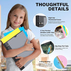 WOT I Telescoping Project Organizer 2-Pack, Refillable 3 Ring Binder with Dividers and Pockets, 13 Pocket Folders, 1 Inch 3 Rings, Black