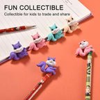 24Pcs Pencil Top Erasers for Kids, Squirrel Pencil Erasers Toppers Bulk, Cute Cap Erasers for Party Favors Classroom Rewards