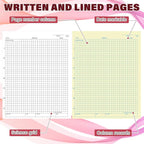 Affrolling 2 Pack Carbonless Lab Notebook Carbon Copy 8.5'' x 11'' 50 Sets of Pages 100 Pages Total Laboratory Engineering Chemistry Computation Notebook Science Grid Coil Binding(Wine Red and White)