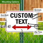 Custom Arrow,Custom Directional Sign, Two Way Arrow,12x18 Inches, Rust Free .063 Aluminum, Fade Resistant, Made in USA by My Sign Center