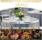 12 Pack Reserved Table Signs White Reserved Table Tent Card with Gold Foil Design for Wedding Party Restaurant - Double Sided Reserved Sign Table Tent Place Cards for Event
