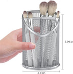 Delifox 2 Pack Pen Holder Mesh Round Pencil (Silver)