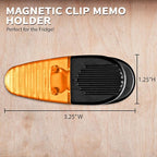 10 Magnetic Memo Holders Set - Large Clip, Plastic - TOrange