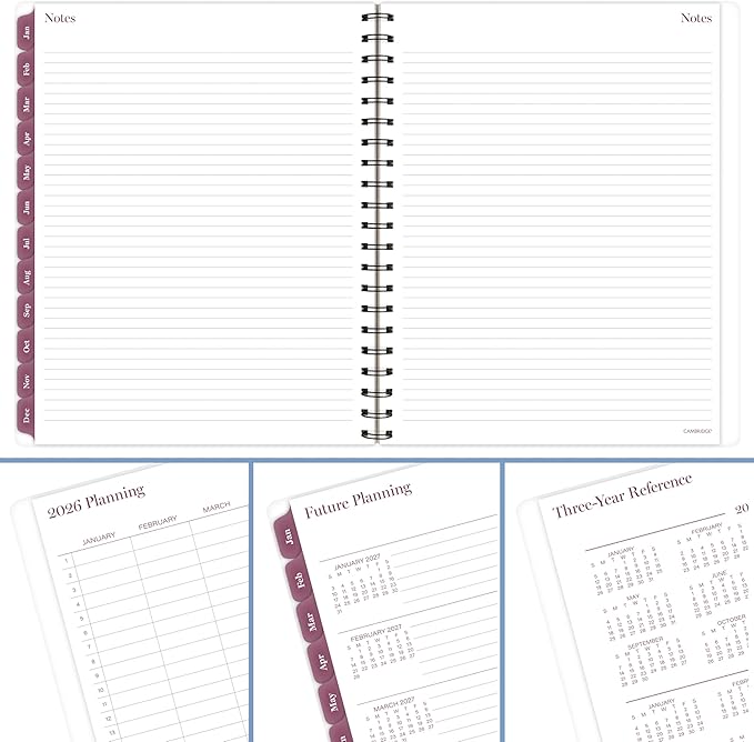 Cambridge 2026 Planner, Weekly & Monthly, 8-1/2" x 11", Large, Customizable, Facet (1755-901-26)