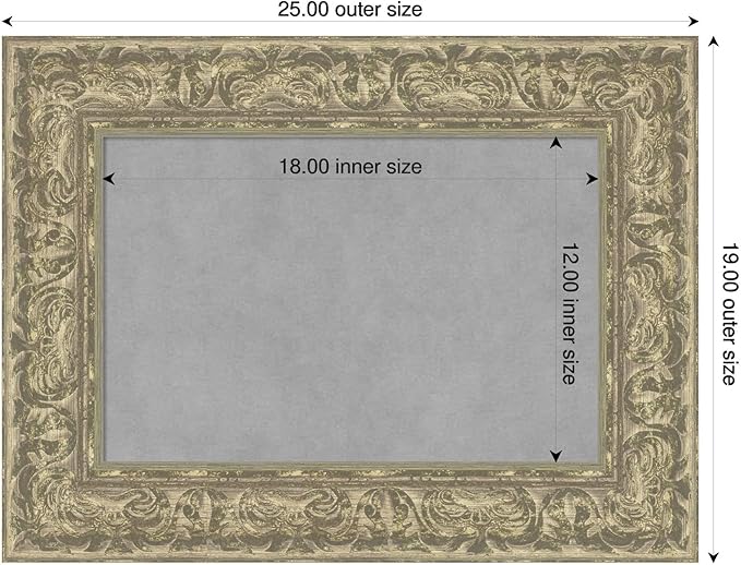 Amanti Art Silver Framed Magnetic Board 19x25 Small Vision Board for use with Magnets, 100% Metal Sheet to Display Items as Office Decor or for Home Organization in mudroom, Kitchen or Kids Room