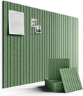 Large Felt Bulletin Board 48" x 36" Cork Board Alternative-12 Pack with 70 Safe Removable Adhesive Tabs, Cork Boards for Walls Cork Board for Home Office Classroom Pin Board-Moss Green
