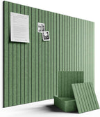 Large Felt Bulletin Board 48" x 36" Cork Board Alternative-12 Pack with 70 Safe Removable Adhesive Tabs, Cork Boards for Walls Cork Board for Home Office Classroom Pin Board-Moss Green